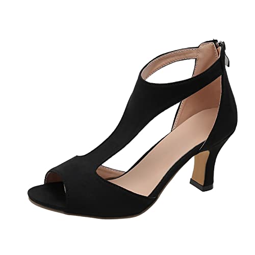Damen-Tanzschuhe Hautfarben Latein Festliche Silber 20er Jahre Schuhe Tanzschuhe Peeptoes Party Mit Absatz Schwarz...