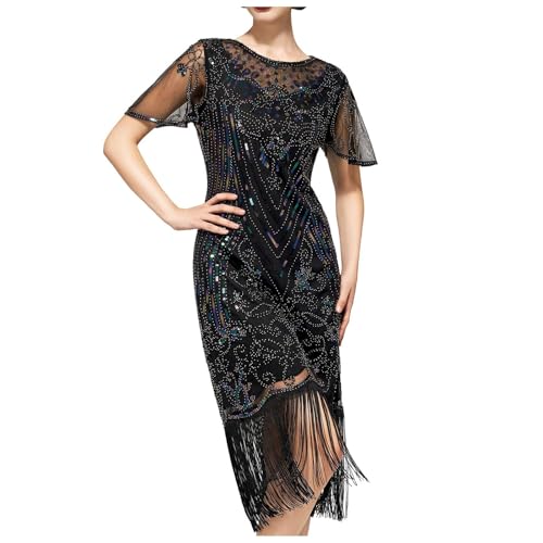 Hanraz Flapper Kleid 20er Jahre XXL, blitzangebote, 20er Jahre Outfit Damen, 20iger Jahre Outfit Damen Accessoires Damen...