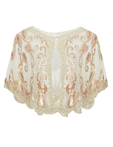 BABEYOND 1920er Jahre Retro Schal Umschlagtücher für Abendkleider Stola für Hochzeit Party Gatsby Kostüm Accessoires