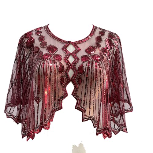 VILOREE Damen Umschlagtücher Stola für Abendkleid 1920s Retro Schal Hochzeit Party Braut Schal Gatsby Kostüm...